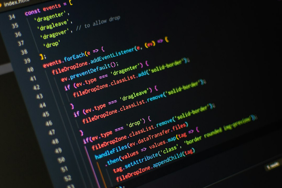 blog platform code on screen