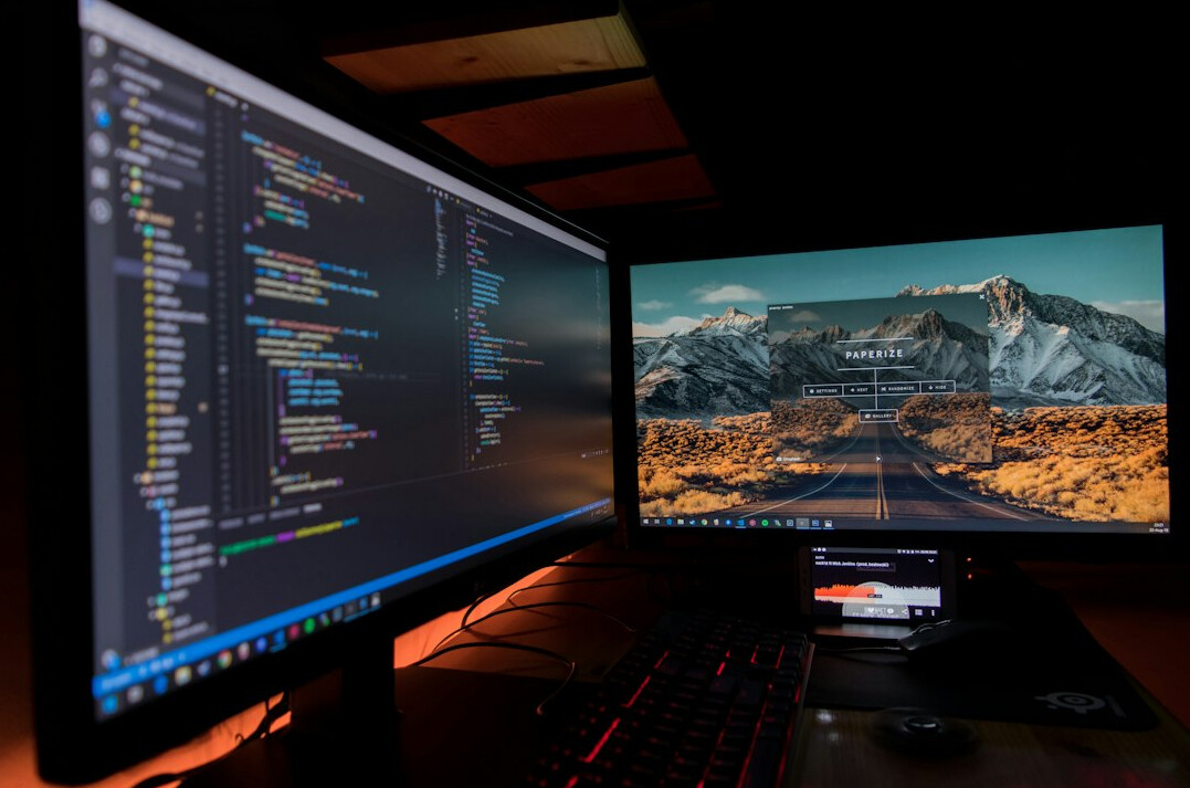 blog platform code on screen